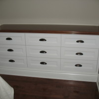 Commode merisier peint - Paint birch chest of drawers